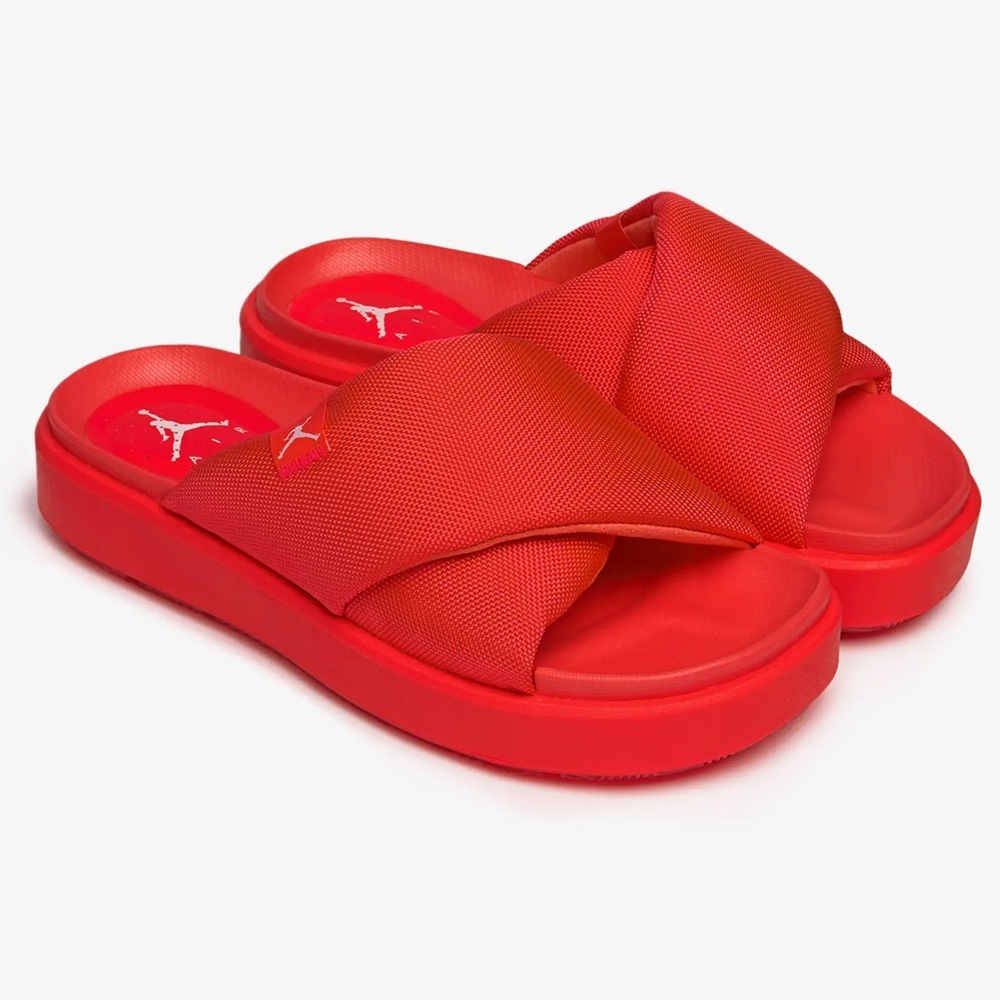 NIKE Jordan Sophia Red Slides Women's Size 8 Slide Sandals Pool Shoes